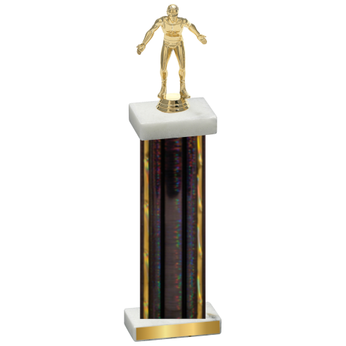 Single Black Glacier Wrestling Trophy