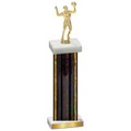 Single Black Glacier Volleyball Trophy