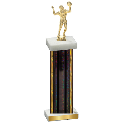 Single Black Glacier Volleyball Trophy