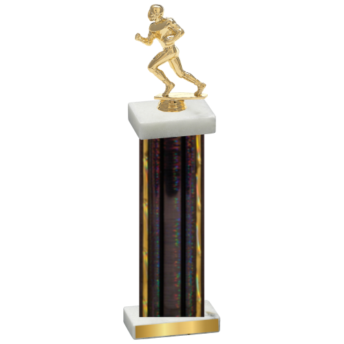 Single Black Glacier Football Trophy