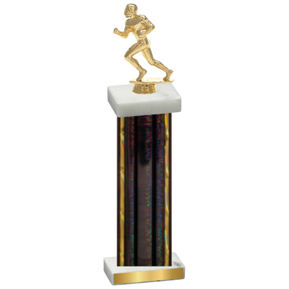 Single Black Glacier Football Trophy