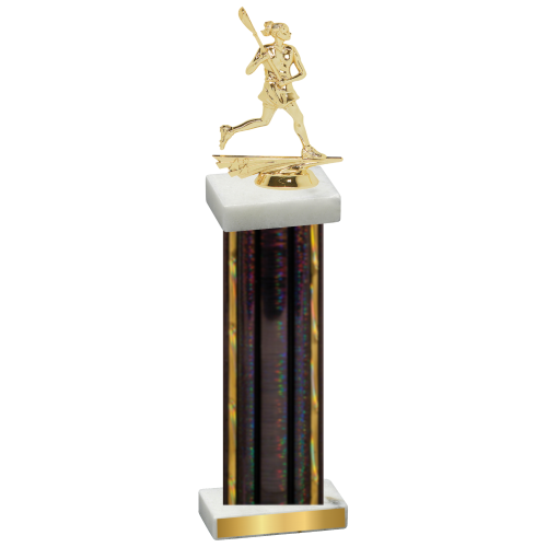 Single Black Glacier Lacrosse Trophy