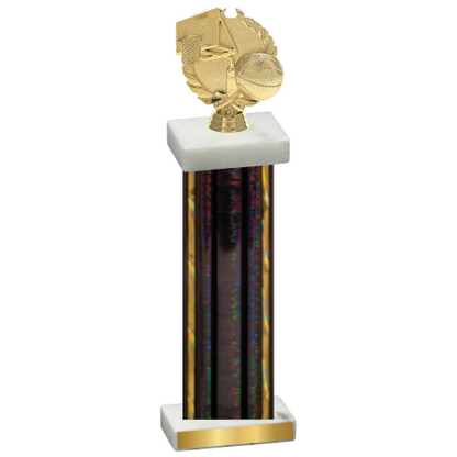 Single Black Glacier Basketball Trophy