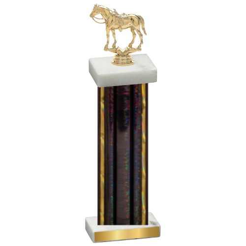 Single Black Glacier Horses Trophy