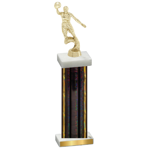 Single Black Glacier Basketball Trophy