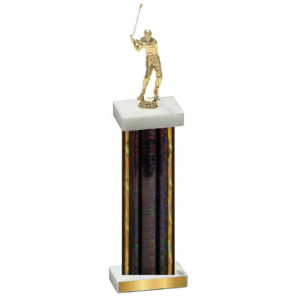 Single Black Glacier Golf Trophy