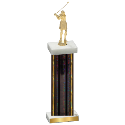 Single Black Glacier Golf Trophy