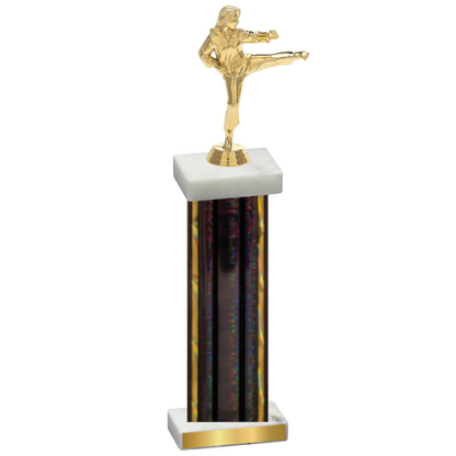 Single Black Glacier Karate Trophy