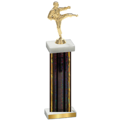 Single Black Glacier Karate Trophy