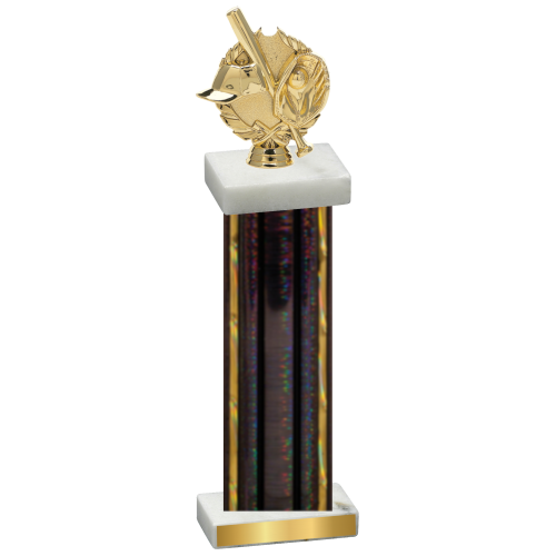 Single Black Glacier Baseball Trophy