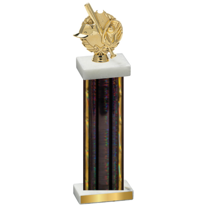 Single Black Glacier Baseball Trophy