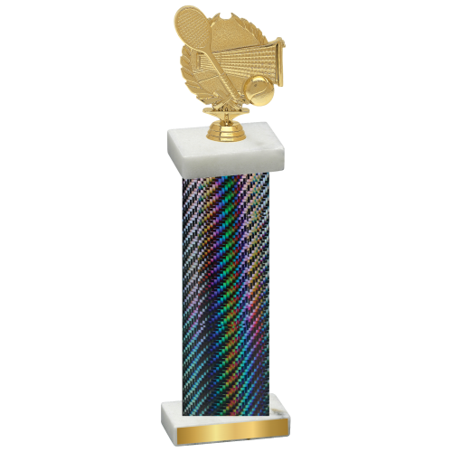 Single Black Carbon Fiber Tennis Trophy