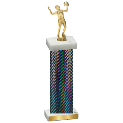 Single Black Carbon Fiber Volleyball Trophy