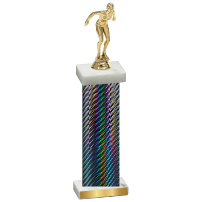 Single Black Carbon Fiber Tennis Trophy