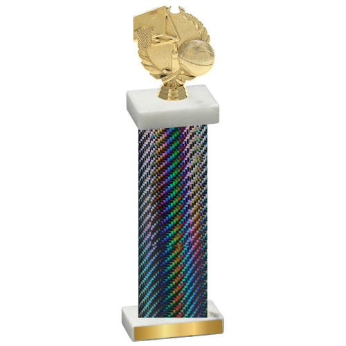 Single Black Carbon Fiber Basketball Trophy