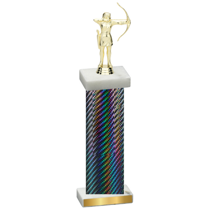 Single Black Carbon Fiber Archery Trophy