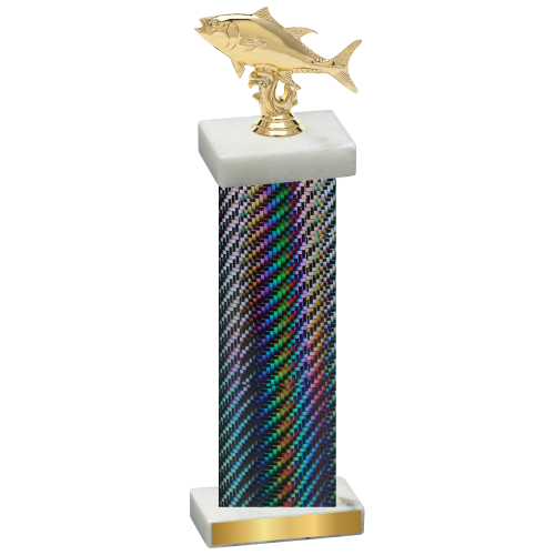 Single Black Carbon Fiber Fishing Trophy