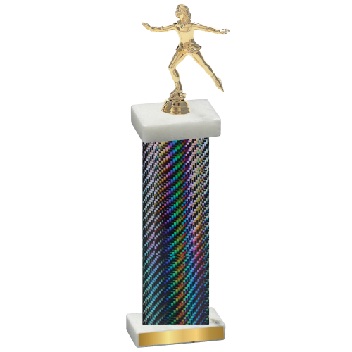 Single Black Carbon Fiber Skater Trophy