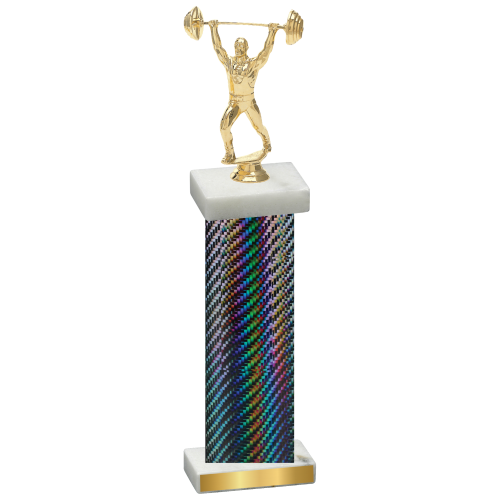 Single Black Carbon Fiber Weights Trophy