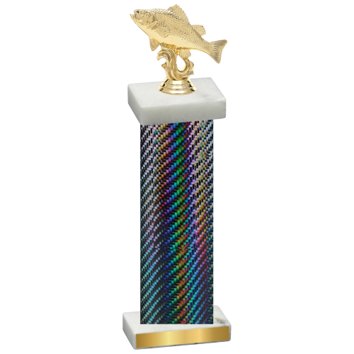 Single Black Carbon Fiber Fishing Trophy