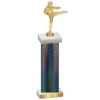 Single Black Carbon Fiber Karate Trophy