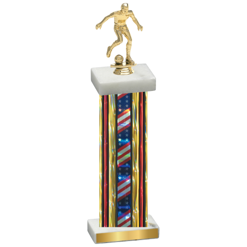 Single Flag USA Soccer Trophy