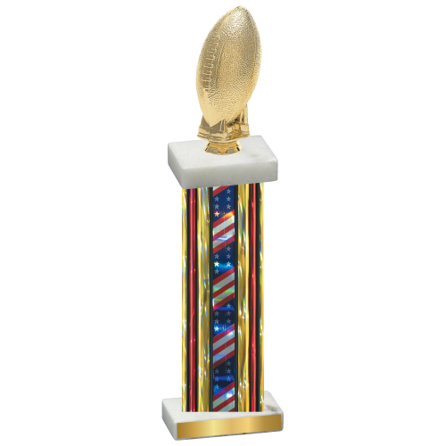 Single Flag USA Football Trophy