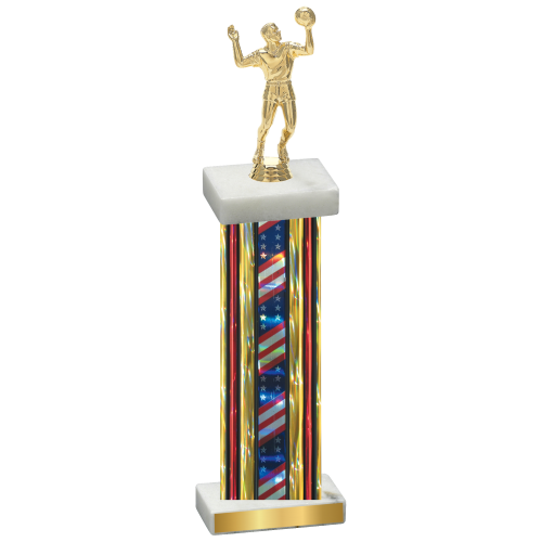 Single Flag USA Volleyball Trophy