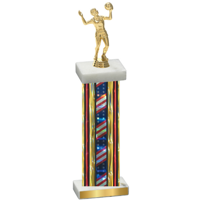 Single Flag USA Volleyball Trophy