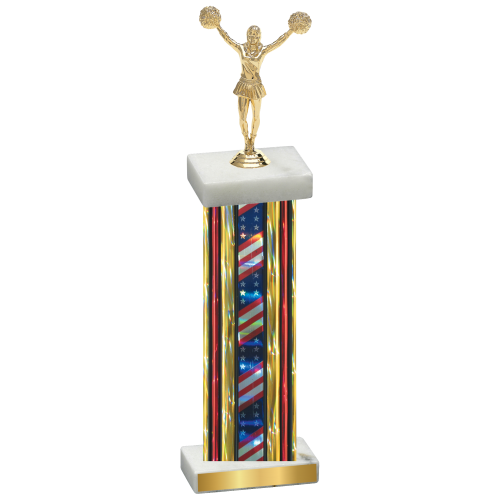 Single Flag USA Cheerleading Trophy