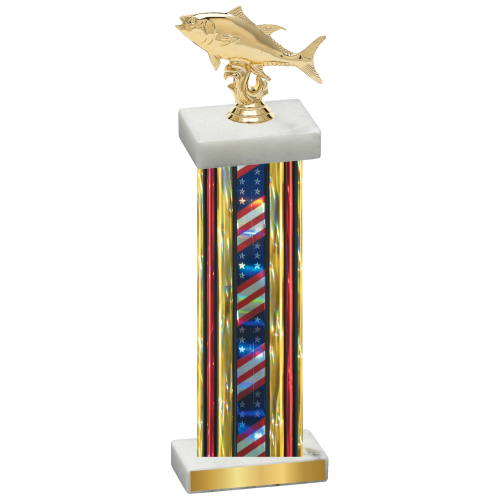 Single Flag USA Fishing Trophy