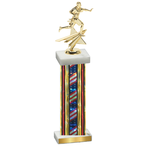 Single Flag USA Flag Football Trophy