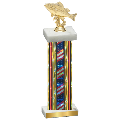 Single Flag USA Fishing Trophy