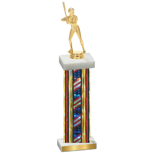 Single Flag USA Softball Trophy