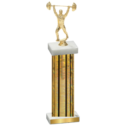 Single Gold Glacier Weights Trophy