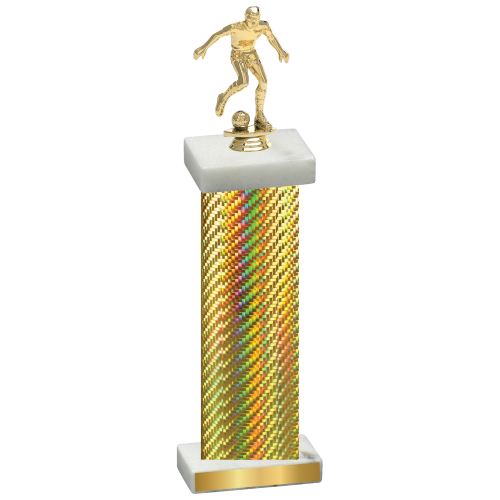 Single Gold Carbon Fiber Soccer Trophy