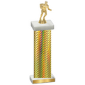 Single Gold Carbon Fiber Rugby Trophy