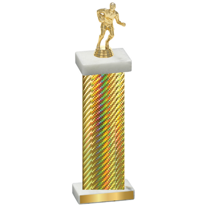 Single Gold Carbon Fiber Rugby Trophy