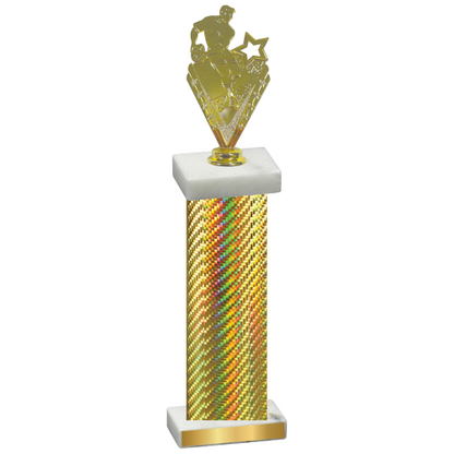 Single Gold Carbon Fiber Rugby Trophy