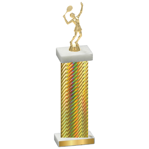 Single Gold Carbon Fiber Tennis Trophy