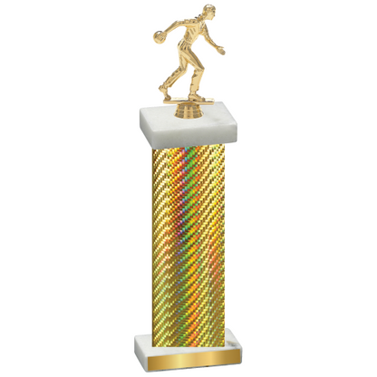 Single Gold Carbon Fiber Bowling Trophy