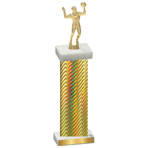 Single Gold Carbon Fiber Volleyball Trophy