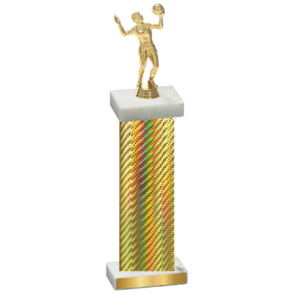 Single Gold Carbon Fiber Volleyball Trophy