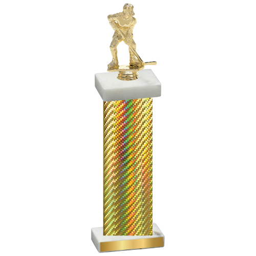 Single Gold Carbon Fiber Hockey Trophy