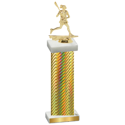 Single Gold Carbon Fiber Lacrosse Trophy