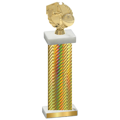 Single Gold Carbon Fiber Basketball Trophy