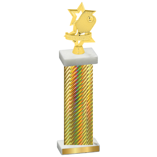 Single Gold Carbon Fiber Pickleball Trophy