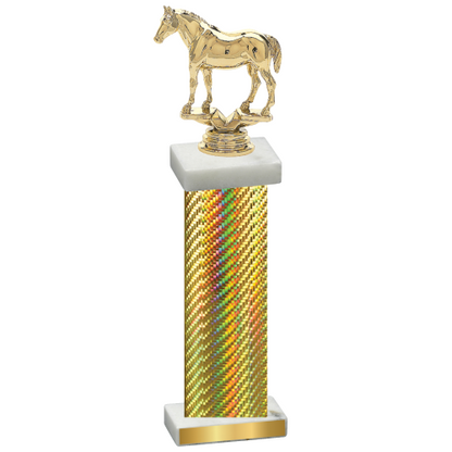 Single Gold Carbon Fiber Horses Trophy