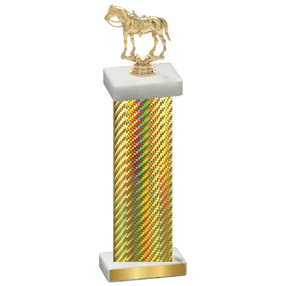 Single Gold Carbon Fiber Horses Trophy