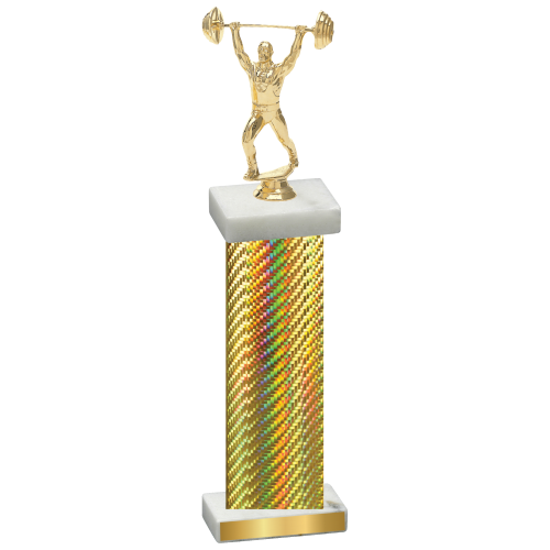 Single Gold Carbon Fiber Weights Trophy